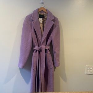 J. Crew Purple Belted Coat